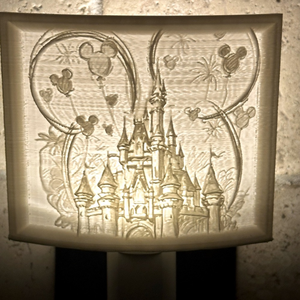 Mickey head and castle nightlight
